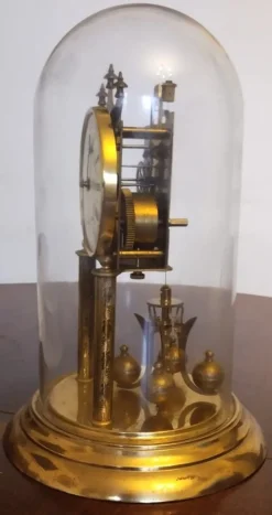 Pamono Antique Yearly Clock with Glass Dome><noscript><img width=
