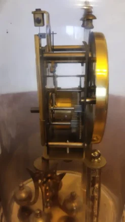 Pamono Antique Yearly Clock with Glass Dome><noscript><img width=