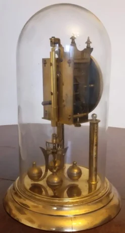 Pamono Antique Yearly Clock with Glass Dome><noscript><img width=