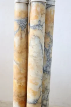 Pamono Antique Yellow Marble Column, 19th Century><noscript><img width=