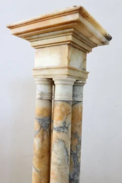 Pamono Antique Yellow Marble Column, 19th Century><noscript><img width=
