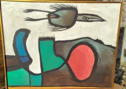 Best Pamono Anton Lutgerink Dartel, Oil on Canvas, 1964, Oil on Canvas, Framed