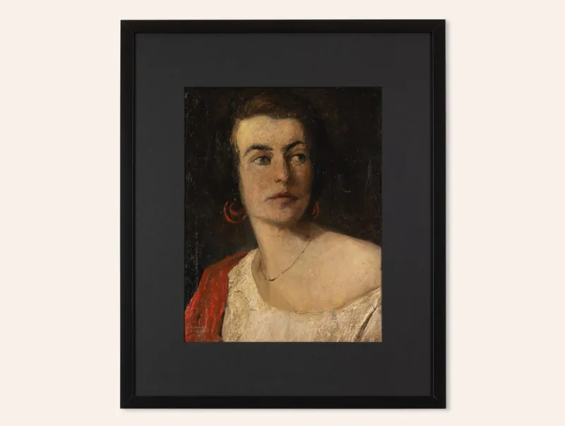 Sale Pamono Anton Müller-Wischin, Sitta, 20th-Century, Oil on Canvas, Framed
