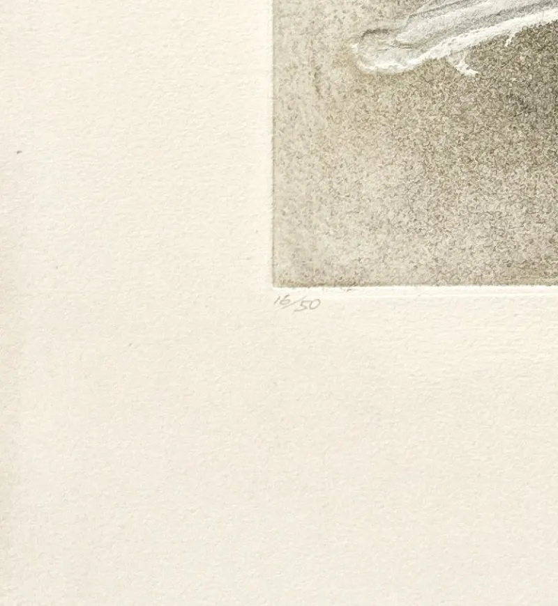 Pamono Antoni Tapies, Calligraphie Blanche, 1983, Color Etching, Hand-Signed, Limited