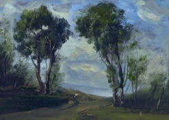 Discount Pamono Antonio Asturi, Landscape in Sorrento, 1950s, Oil on Cardboard, Framed