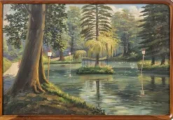 Best Pamono Antonio Collino, Royal Garden of Monza, Oil on Wood