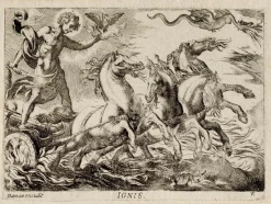 Online Pamono Antonio Tempesta, The Chariot of Gods, Etching, 17th Century