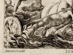Online Pamono Antonio Tempesta, The Chariot of Gods, Etching, 17th Century