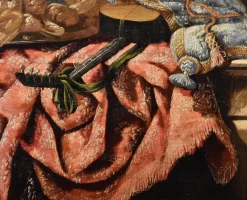 Hot Pamono Antonio Tibaldi, Still Life with Rug, 1660, Oil on Canvas, Framed