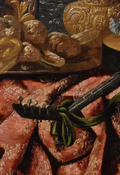 Hot Pamono Antonio Tibaldi, Still Life with Rug, 1660, Oil on Canvas, Framed