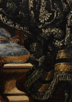 Hot Pamono Antonio Tibaldi, Still Life with Rug, 1660, Oil on Canvas, Framed