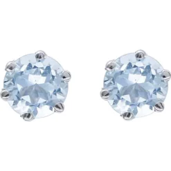 Pamono Aquamarine and White Gold Stud Earrings, Set of 2> Earrings