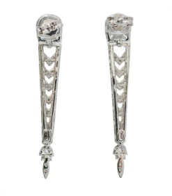 Outlet Pamono Aquamarine Topaz, Diamonds and White Gold Earrings, Set of 2