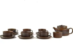 Pamono Arabia Ruska Coffee Service by Ulla Procope, 1960s, Set of 19> Coffee & Tea Service