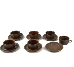 Pamono Arabia Ruska Coffee Service by Ulla Procope, 1960s, Set of 19><noscript><img width=