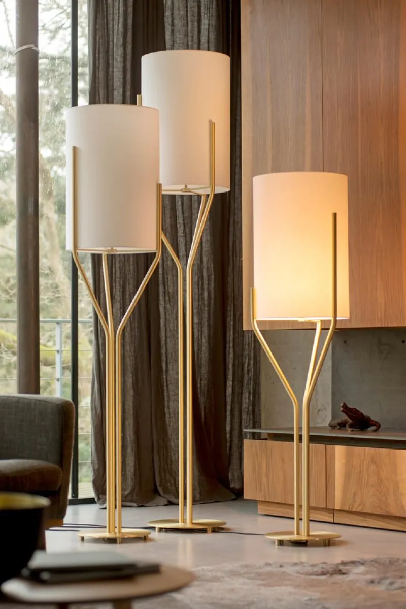 Outlet Pamono Arborescence L Satin Brass Floor Lamp by Hervé Langlais