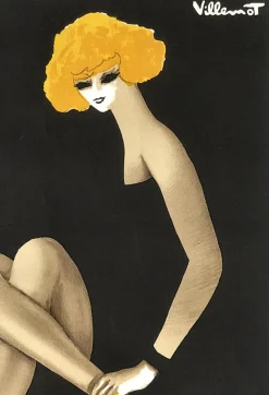 Hot Pamono Arches Paper Poster of Bally Shoes / Blonde Woman by Bernard Villemot, 1982