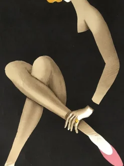 Hot Pamono Arches Paper Poster of Bally Shoes / Blonde Woman by Bernard Villemot, 1982