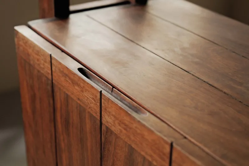 Best Pamono Architect-Designed Mahogany Secretary Desk, 1980s