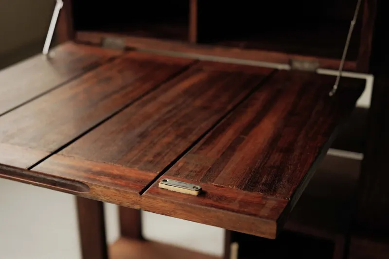 Best Pamono Architect-Designed Mahogany Secretary Desk, 1980s