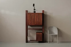 Best Pamono Architect-Designed Mahogany Secretary Desk, 1980s