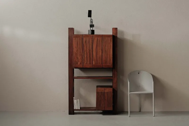 Best Pamono Architect-Designed Mahogany Secretary Desk, 1980s
