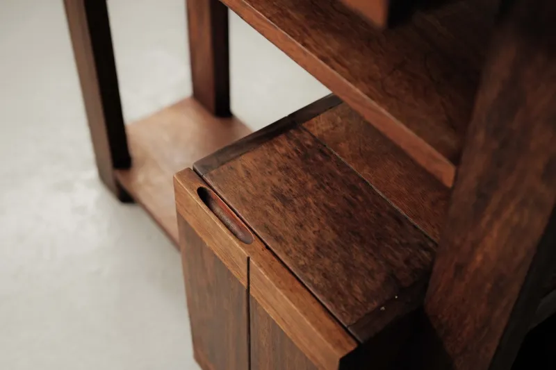 Best Pamono Architect-Designed Mahogany Secretary Desk, 1980s