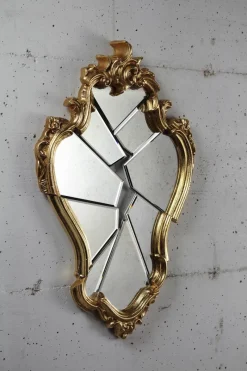 Pamono Arciduca Wall Mirror with Gold-Plated Wooden Frame by Barberini & Gunnell> Mirrors