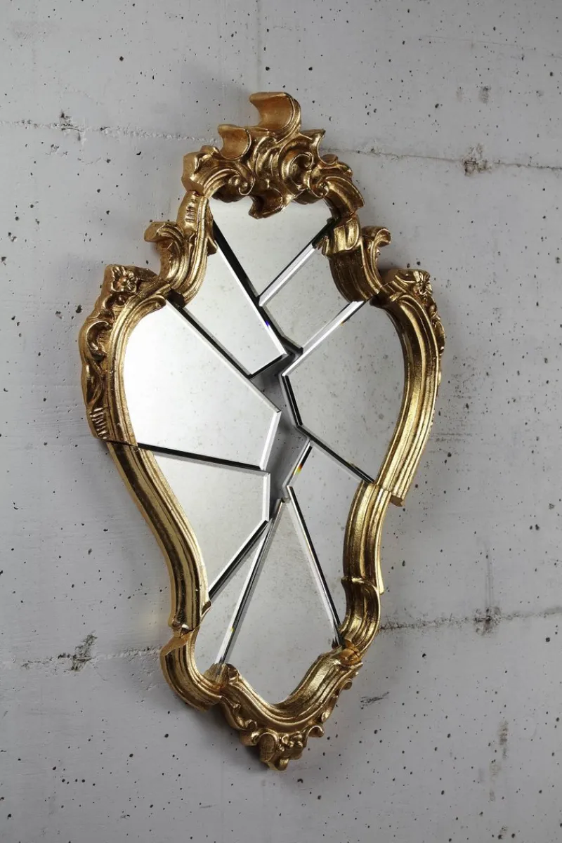 Pamono Arciduca Wall Mirror with Gold-Plated Wooden Frame by Barberini & Gunnell> Mirrors