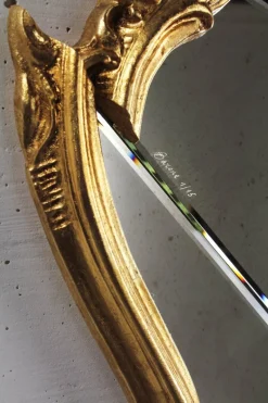 Pamono Arciduca Wall Mirror with Gold-Plated Wooden Frame by Barberini & Gunnell><noscript><img width=
