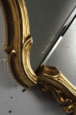 Pamono Arciduca Wall Mirror with Gold-Plated Wooden Frame by Barberini & Gunnell><noscript><img width=