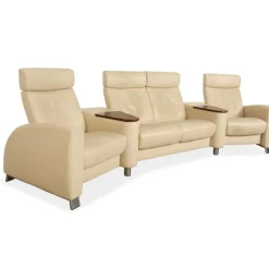 Pamono Arion Four-Seater Sofa in Leather from Stressless> Couches & Sofas