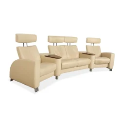 Pamono Arion Four-Seater Sofa in Leather from Stressless><noscript><img width=