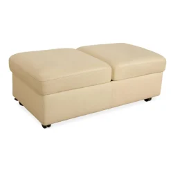Outlet Pamono Arion 4-Seater Sofa and Ottoman in Cream Leather from Stressless, Set of 2
