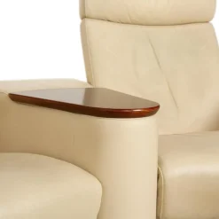 Outlet Pamono Arion 4-Seater Sofa and Ottoman in Cream Leather from Stressless, Set of 2