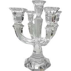 Best Pamono 5-Arm Crystal Candlestick from Val Saint Lambert, Belgium, 1930s