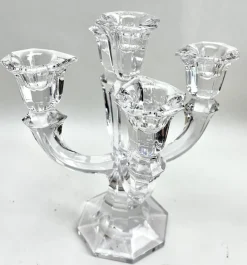 Best Pamono 5-Arm Crystal Candlestick from Val Saint Lambert, Belgium, 1930s