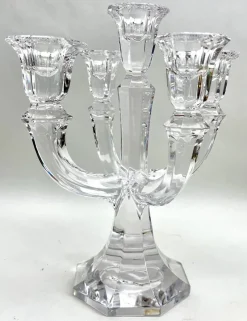 Best Pamono 5-Arm Crystal Candlestick from Val Saint Lambert, Belgium, 1930s