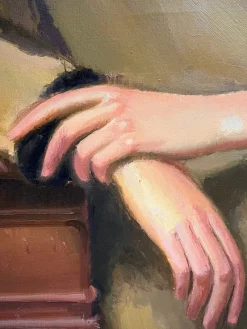 Online Pamono Armand Cacheux, Portrait of Miss Cacheux, Oil on Canvas