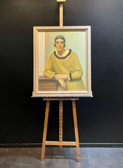 Online Pamono Armand Cacheux, Portrait of Miss Cacheux, Oil on Canvas