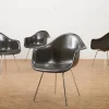 Best Pamono Armchair with Chrome-Plated Tubular Steel H-Base Frame and Dark Brown Fiberglass Shell by Ray and Charles Eames for Vitra, 1948