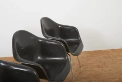 Best Pamono Armchair with Chrome-Plated Tubular Steel H-Base Frame and Dark Brown Fiberglass Shell by Ray and Charles Eames for Vitra, 1948
