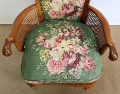 Pamono Armchairs and Chippendale Table in Solid Beech, 1950s, Set of 3><noscript><img width=
