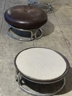 Pamono Armchairs and Ottomans by Michel Cadestin for Airborne, 1970, Set of 8><noscript><img width=
