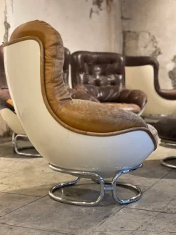 Pamono Armchairs and Ottomans by Michel Cadestin for Airborne, 1970, Set of 8><noscript><img width=