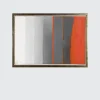 Pamono Arne Lundsteen Hansen, Ironworks, 1971, Oil on Canvas, Framed> Minimalist
