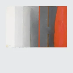 Pamono Arne Lundsteen Hansen, Ironworks, 1971, Oil on Canvas, Framed> Minimalist