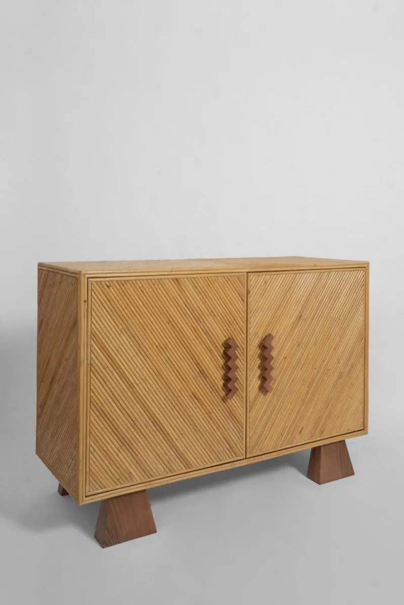 Pamono Arrabida Rattan and Walnut Sideboard by Barracuda Interiors> Storage