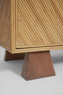 Pamono Arrabida Rattan and Walnut Sideboard by Barracuda Interiors><noscript><img width=