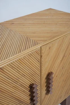 Pamono Arrabida Rattan and Walnut Sideboard by Barracuda Interiors><noscript><img width=